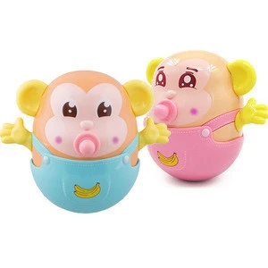 children gift cartoon tumbler boy and girl plastic toys baby teether pacifier animal