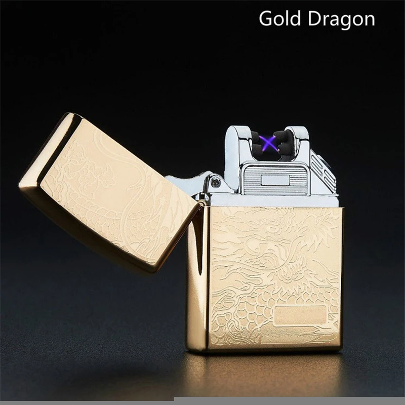 China Factory Free Laser Logo Wholesale Cigarette Lighters Windproof  USB Rechargeable Electronic Lighter
