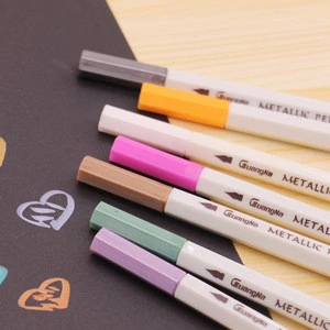 CHINA factory OEM Brush Tip Metallic Marker Pen Art Marker For DIY Photo Album Scrapbooking Crafts