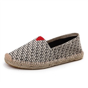 China factory OEM rope jute sole canvas espadrille