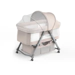 China factory supply cheap baby cot folding baby cot and bed