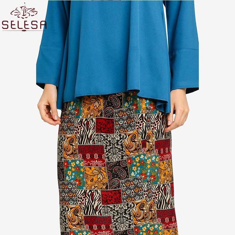 China Manufactory Direct Supply Modest Long Sleeve Flower Latest Fashion Style Women Melayu Abaya Islamic Clothing