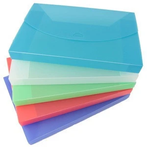 China manufacturer custom colorful a4 size PP elastic band filing document boxes file folder plastic file case