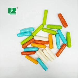 China manufacturer fruity flavors stick shape bubble gum with sour powder filled