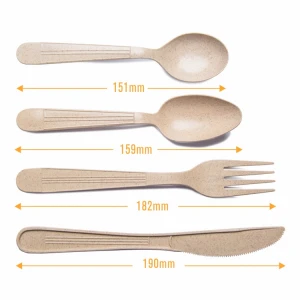 China Manufacturing Cheap Eco-friendly 151-190mm Disposable Bamboo Cutlery