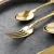 Import China product tableware set spoon fork set with gift box gold dinnerware set from China