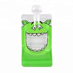 China suppliers Special Shaped reusable baby food spout pouch/juice  pouch