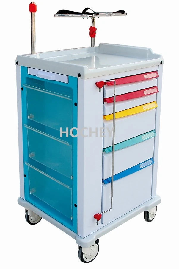 China supply abs hospital emergency cart medical trolley for sale