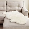 China wholesale price Large Home Living Room Area Natural Fur White Long Hair Australian Sheepskin Rug