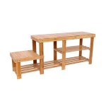 Chinese Bamboo Designed Shoe Rack Cabinet