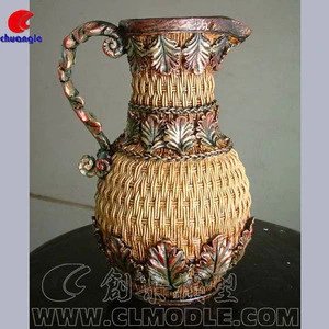 Chinese Resin Flower Vase Craft Decoration