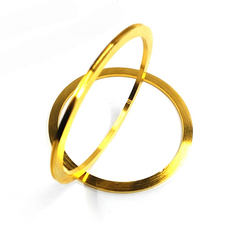 CNC fabrication services custom copper ring, brass ring, gold plating treatment