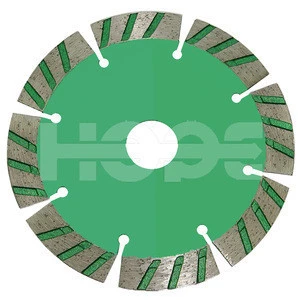 Cold press diamond turbo segmented dry cutting saw blade for building material