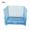 Collapsible foldable storage heavy duty stackable steel hot dipped wire mesh cages