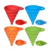Collapsible Silicone Funnel Kitchen Food Grade FDA Approved Silicone Folding Funnel for Cooking, Water Bottle, Liquids and Power