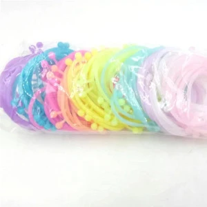 Colorful Small Silicone Rubber Band Flat Rubber Band Natural Rubber Bands For Hair