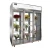 commercial two glass doors display chiller fridge transparent electric refrigerator supermarket 2 door fan cooling freezer