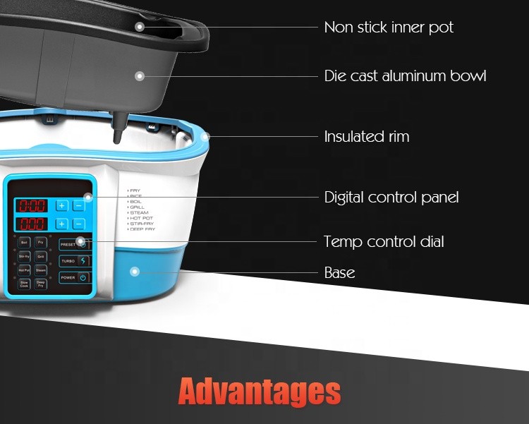 Competitive Price  topband multicooker-lcd induction cooker drop in sousvide slow cooker