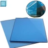 Construction Building Materials Ocean Blue Stained Glass 6mm Tempered Frameless Glass Curtain Wall Price