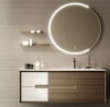 Contemporary Stainless steel Base Rock Slab Modern Design Smart Mirror Shower Room Vanity for Bathroom Hotel Apartment Villa