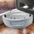 Import Corner Rectangle Acrylic Whirlpool Massage Bathtub combo hotel bathroom spa tub with pillow from China