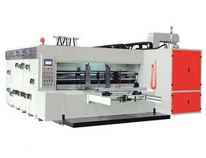Corrugated cardboard packing machine:new type fully automatic printing,slotting and die-cutting mahine