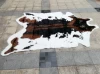cow hide pattern printing faux fur