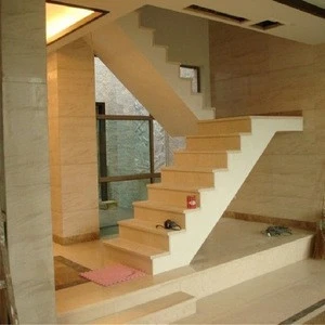 Crema marfil beige marble stairs designs with steps risers