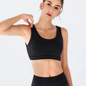 Cross Backless Yoga Bar Designed Sport Outfit Top Running Wear Ladies Women