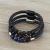 Import Custom Cheap Fashion Jewelry Natural Stone Beaded Accessories Braided Leather Bracelet For Mens from China