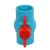 Custom Cheap Price Irrigation Blue Body Red Handle Compact Valve Balls