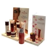 Custom design acrylic paper tabletop cosmetic bottle perfume advertising display rack makeup display shelf for sale