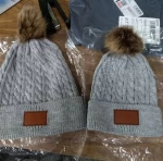 Custom embroidery logo ribbed cable knit 100% pure cashmere beanie hats kids men womens winter wool cashmere beanies hat