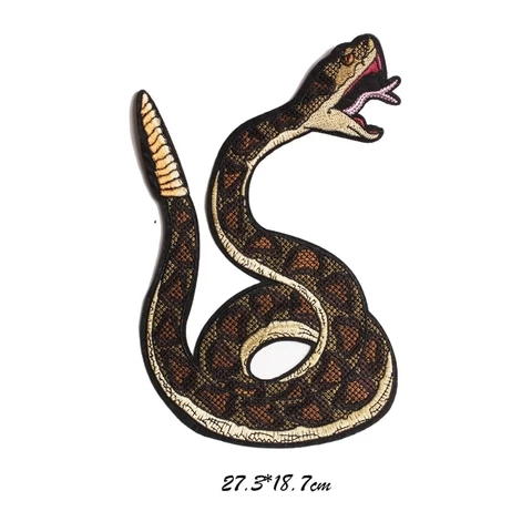 Custom embroidery snake patch applique for jacket