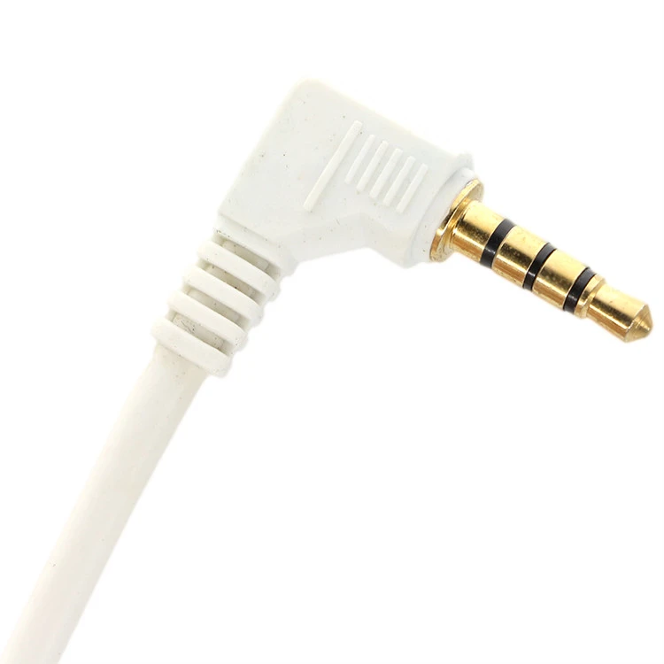 Custom Gold Connector Male To Male Right Angle 3.5mm Jack TRRS Plug Stereo Audio Cable