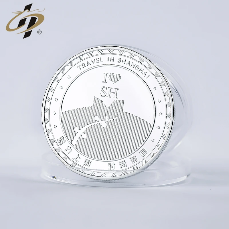 Custom high quality sterling silver tourist commemorative coin