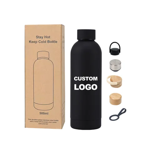 Buy Custom Logo 500ml Drink Bottle Stainless Steel Double Wall Vaccum ...