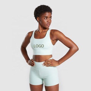 Custom logo manufacturer independent trading high quality new arrival used bales athleisure push up blue sports bra