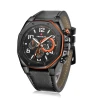 Custom Logo Quartz Mechanical Watches Mens Leather Band Wristwatch
