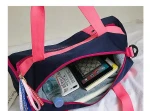 Custom Logo Weekend Leisure Oxford Wet Dry Separation Hit Color Outdoor Shoulder Round Sport Bag With Shoes Compartment