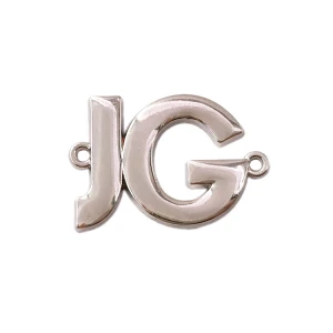 Custom Metal Clothing Label Tag Design Garment Metal Logo Label With Engraved Logo