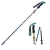 Import Custom Nordic Cheap Lightweight 5 Sections Collapsible Trekking Pole Foldable Aluminum Walking Stick from China