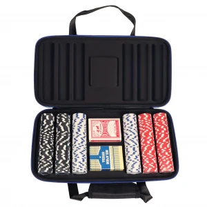 Custom Portable 300pcs Chip Poker Hard Case Set,  Chip Porker Packaging Set