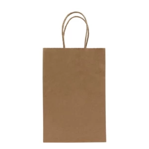 Custom Printed  Brown Kraft Shopping Paper Bag With Handles
