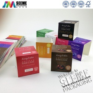 Custom printed packaging paper cake box sleeves for cake and chocolate