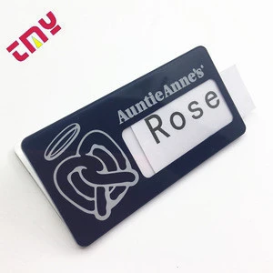 Custom Sublimation Round PVC Plastic Blank Magnetic Reusable Safety Pin Name Badge With Window