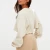 Import Custom Women Blank Unbranded Raw Edged Crop Top Crewneck Sweatshirt Cotton Fleece Luxury Sweatshirt from China