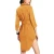 Import Custom Women Spring Fall Three Quarter Sleeve High Low Curved Hem Shirt Dress with Belt from China
