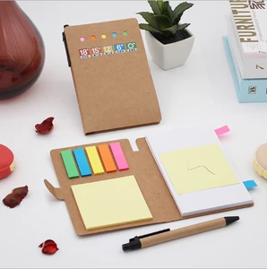 Customized ECO friendly Sticky memo pad and colorful bookmark with pen logo printing for promotional items
