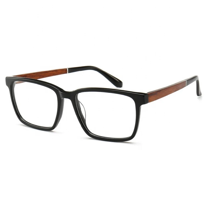 Customized Handmade Luxury Acetate Wooden Glasses Mens Eyewear Acetate Lens Stock Optical Frame Eyewear